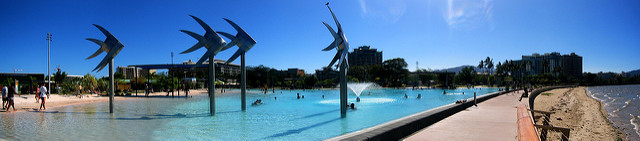 Cairns swimming lagoon next to the Marina