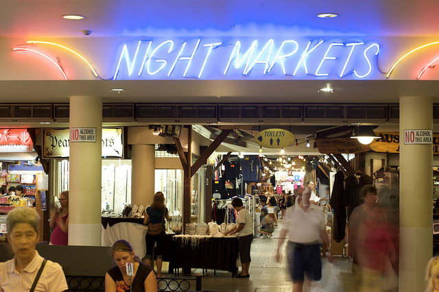 Nacht-Markt in Cairns 365 Tage geöffnet