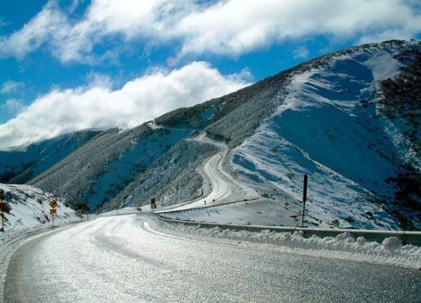 Great Alpine Way während der Wintersaison