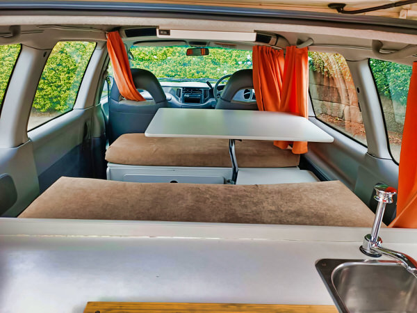 Toyota automatic campervan for sale - photo of the inside of the campervan