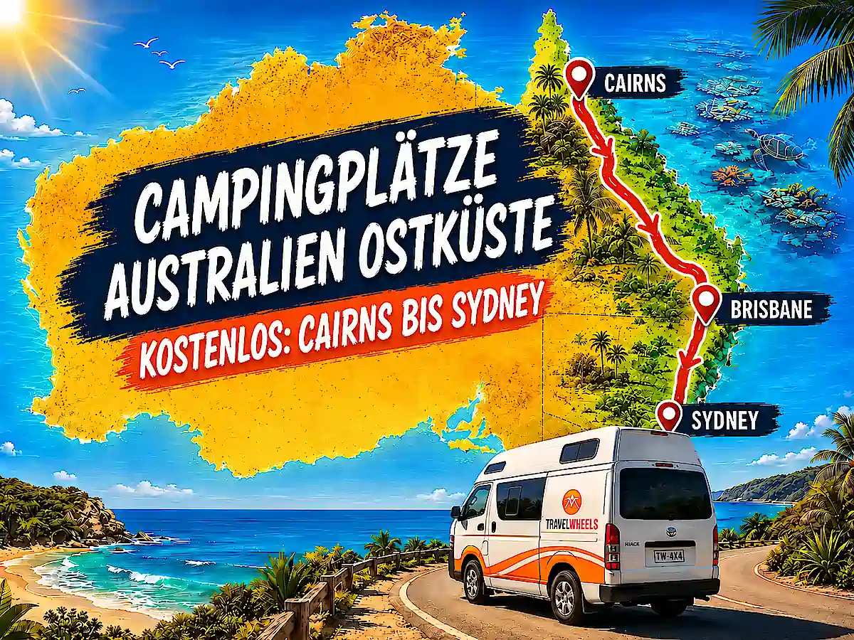 Campingplätze Australien Ostküste – kostenlose Campingroute von Cairns über Brisbane nach Sydney