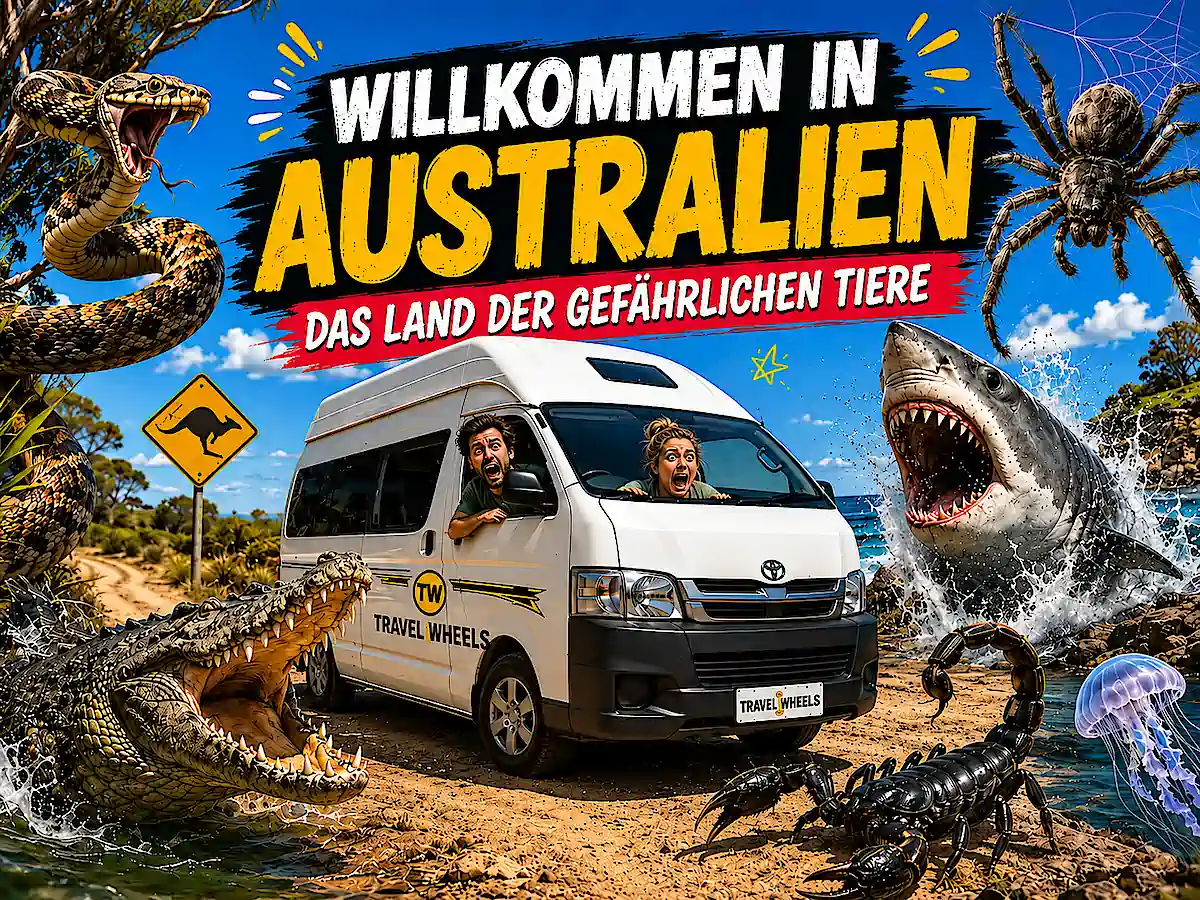 Giftige Tiere in Australien – gefährliche Tiere rund um einen Campervan