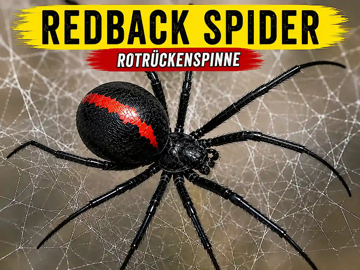 Giftige Tiere in Australien – Redback Spider (Rotrückenspinne)