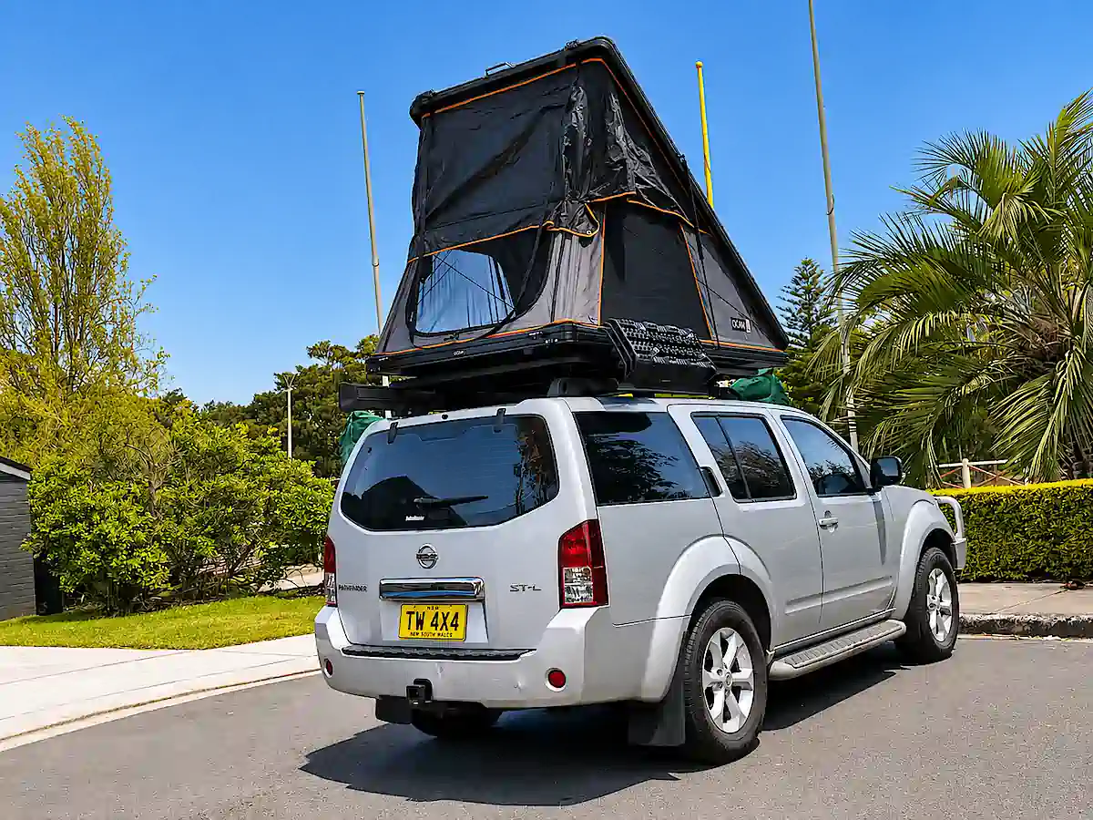 nissan 4x4 kaufen in sydney hinten fahrerseite dachzelt offen