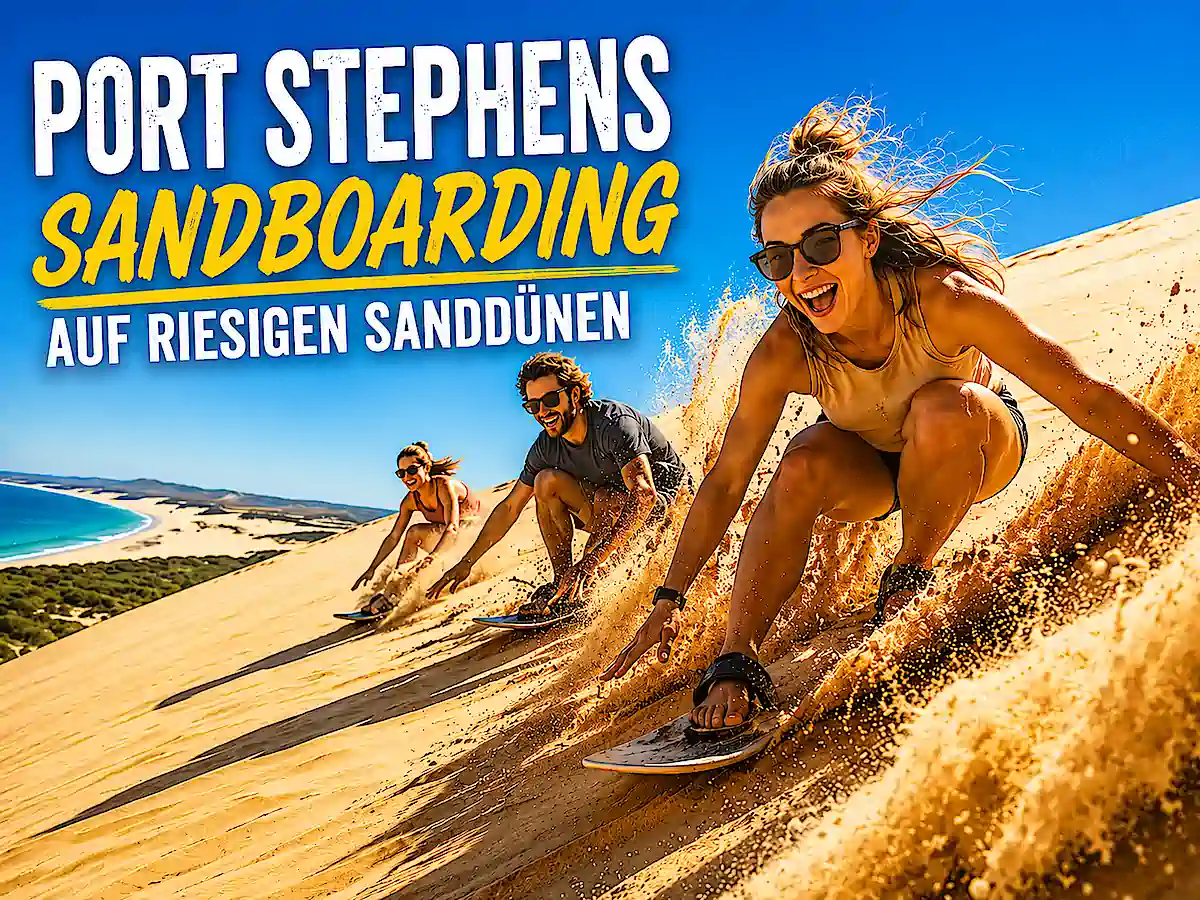 Sydney nach Cairns Roadtrip – Sandboarding in den Sanddünen von Port Stephens
