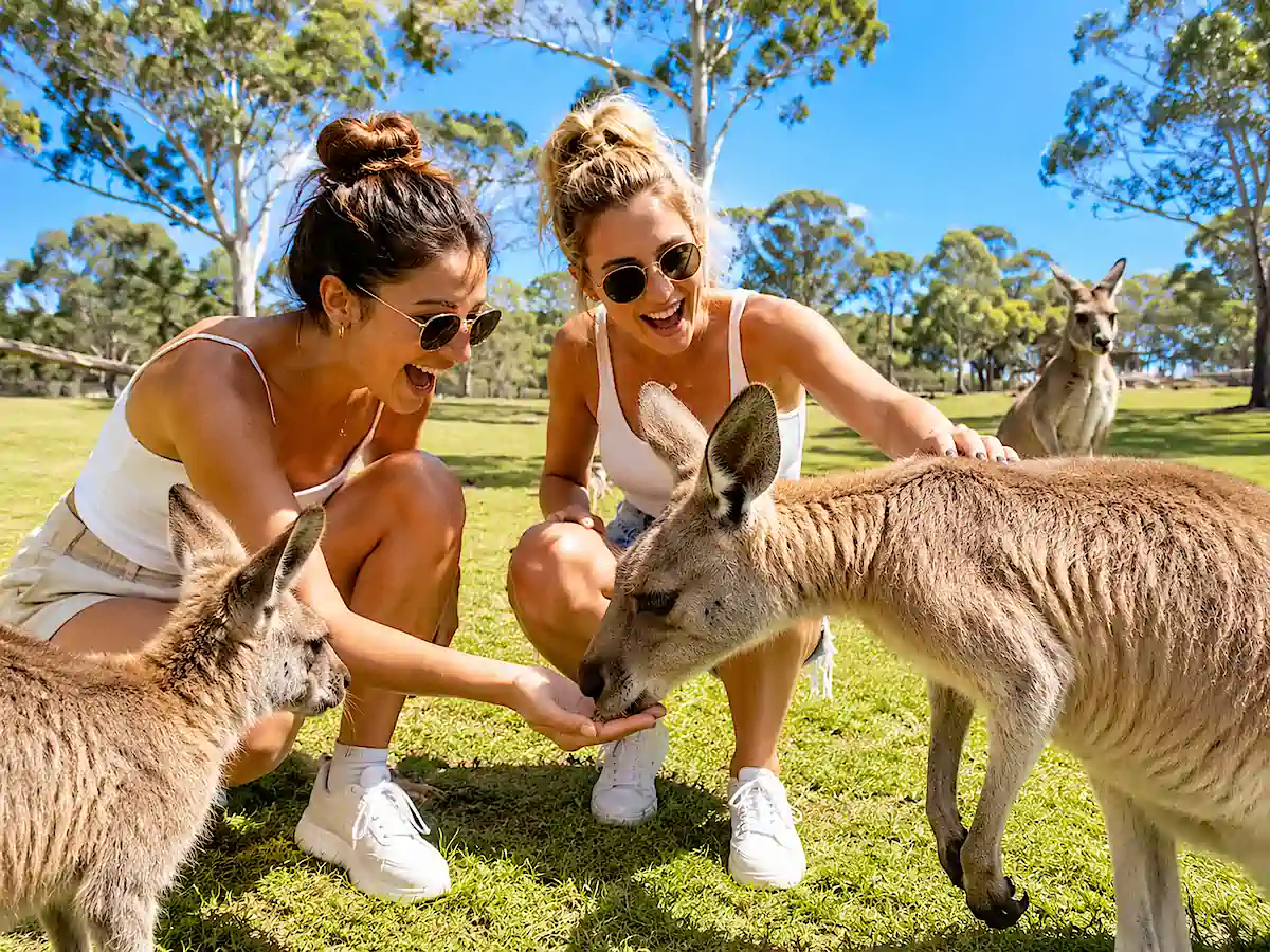 Sydney nach Jervis Bay – Kängurus aus der Hand füttern im Symbio Wildlife Park